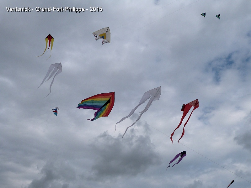 P1150416.JPG - ... le festival démarre sous un ciel chargé, le vent est faible, les Deltas colonisent le ciel ...