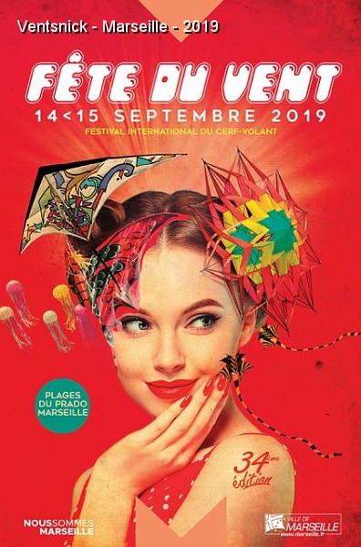 Affiche-Marseille-2019.jpg - 34ième édition du Festival, les femmes sont mises à l’honneur : "A tire d’elles, le cerf-volant au féminin".